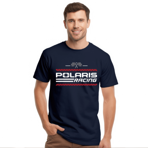 Polaris Men's Big and Tall Racing Flag T-shirt