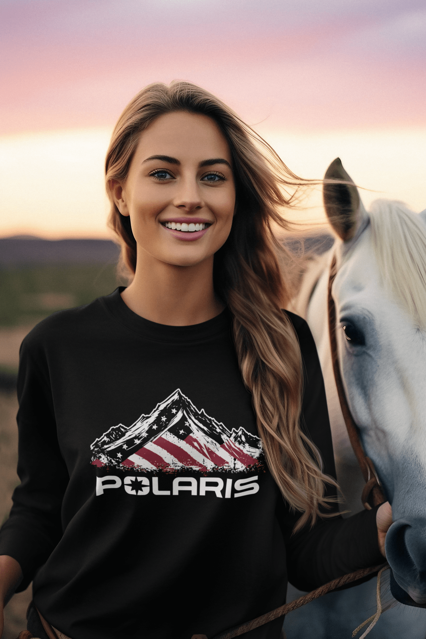 Polaris Patriotic Long-Sleeve Tee Shirt