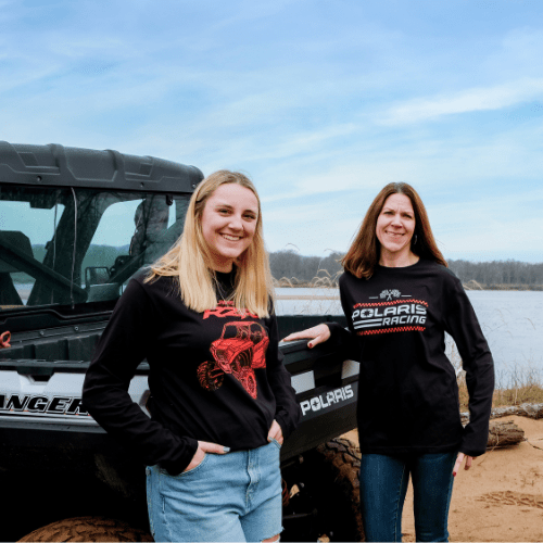 Polaris Racing Flag Longsleeve Tee Shirt