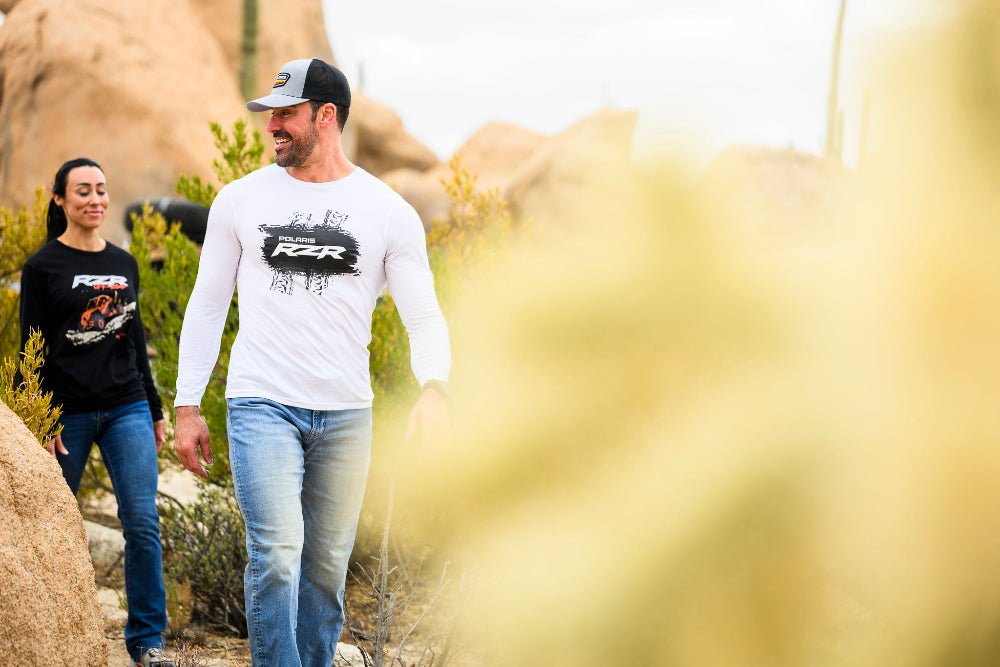 Polaris RZR White Long Sleeve Tee: Adventure-Ready Gear