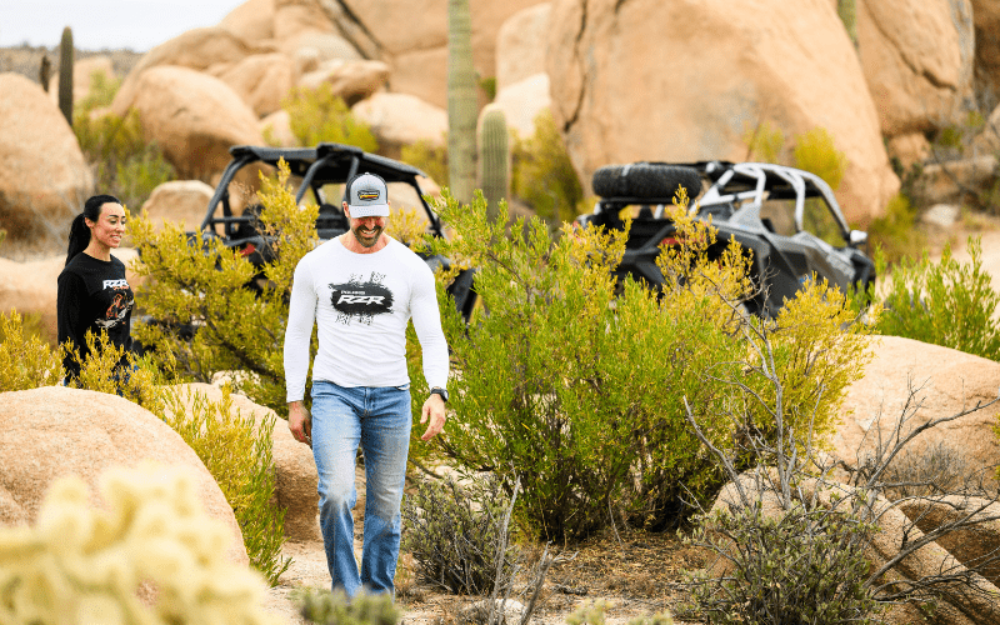 Polaris RZR White Long Sleeve Tee: Adventure-Ready Gear