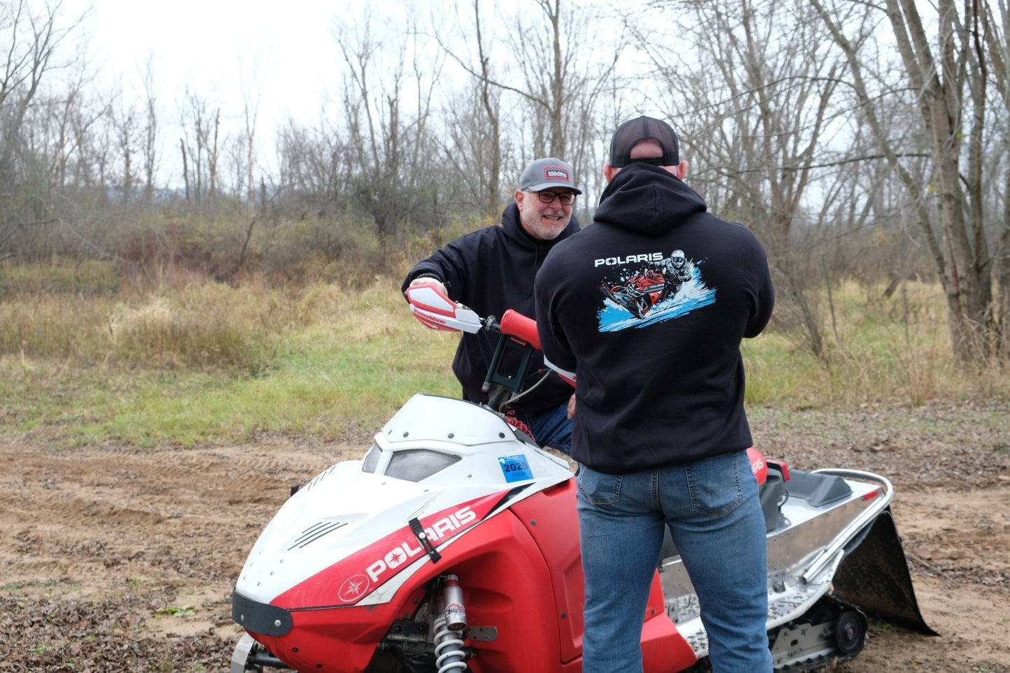 Polaris Snowmobile Black Zip-Up Hoodie