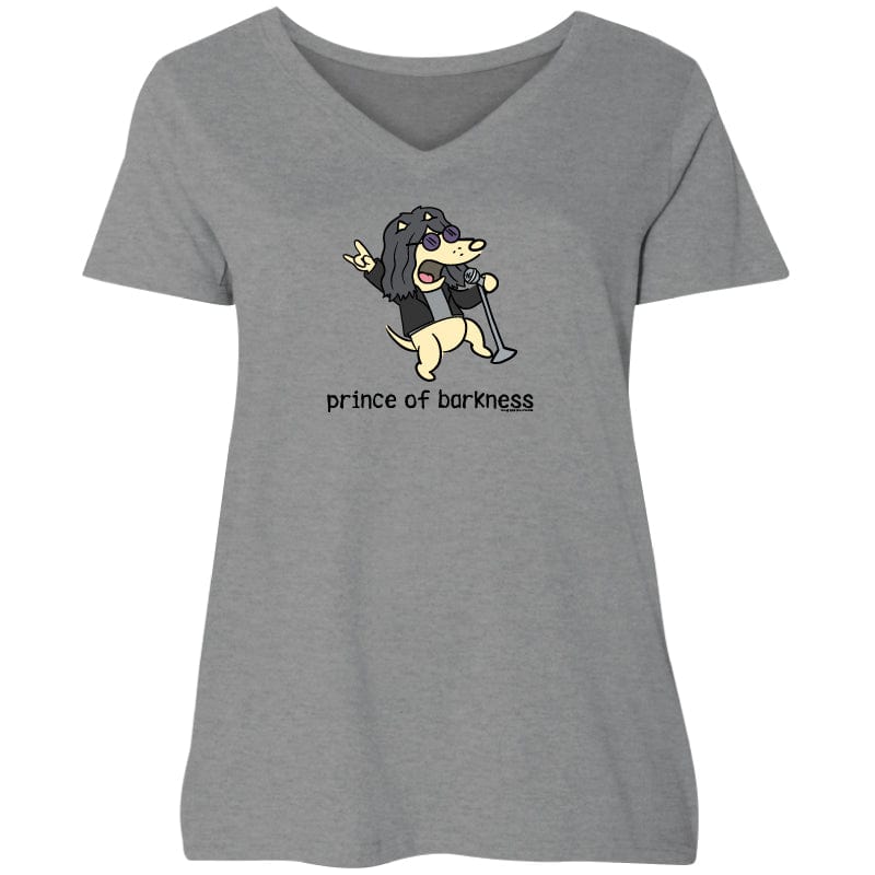 Prince of Barkness - Ladies Curvy V-Neck Tee