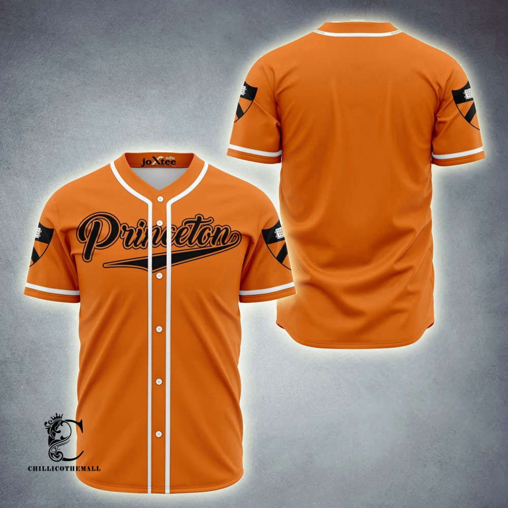 Princeton University Orange Baseball Jersey - Aopprinter