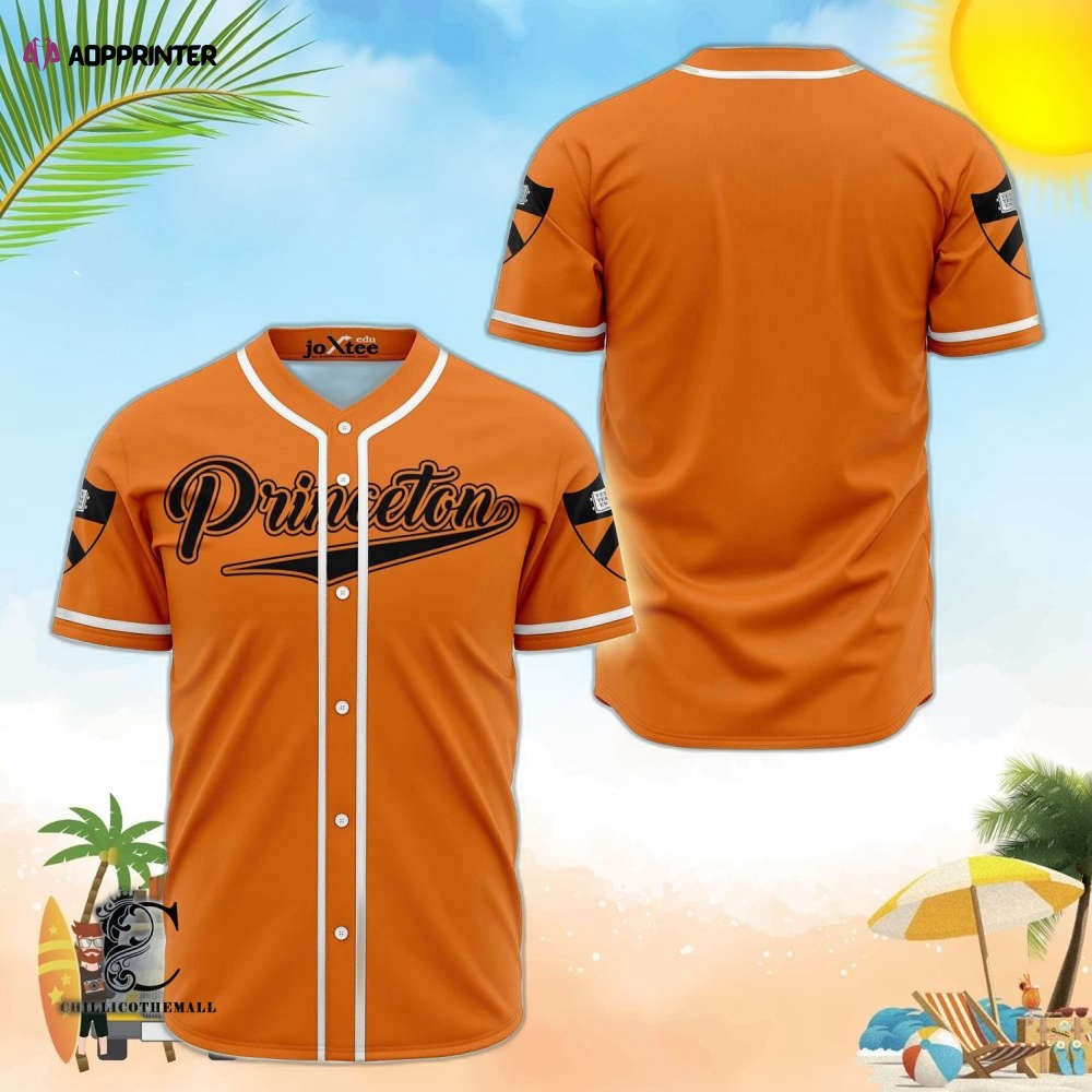Princeton University Orange Baseball Jersey - Aopprinter