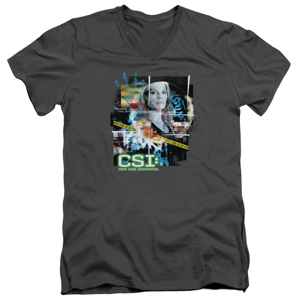 CSI Evidence Collage - Men's V-Neck T-Shirt