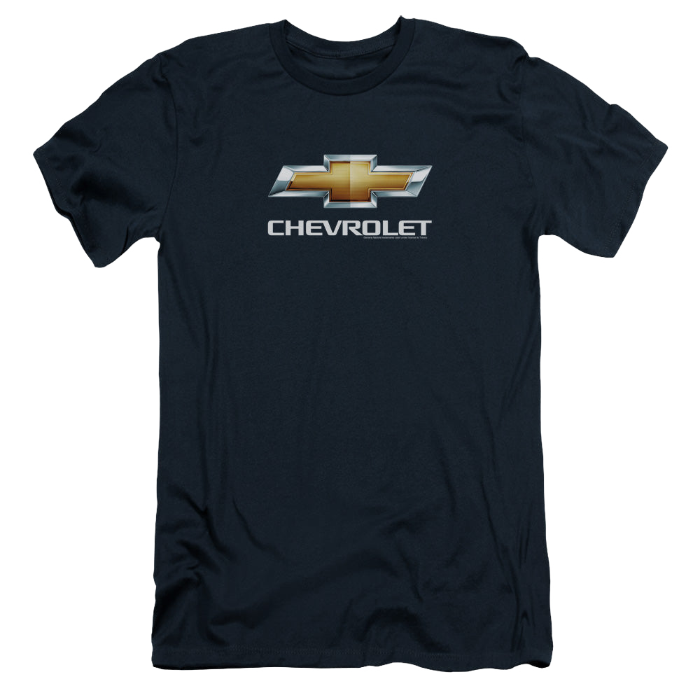 Chevrolet Chevy Bowtie Stacked - Men's Slim Fit T-Shirt Style001
