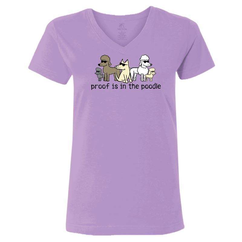 Proof Is In The Poodle - Ladies T-Shirt V-Neck
