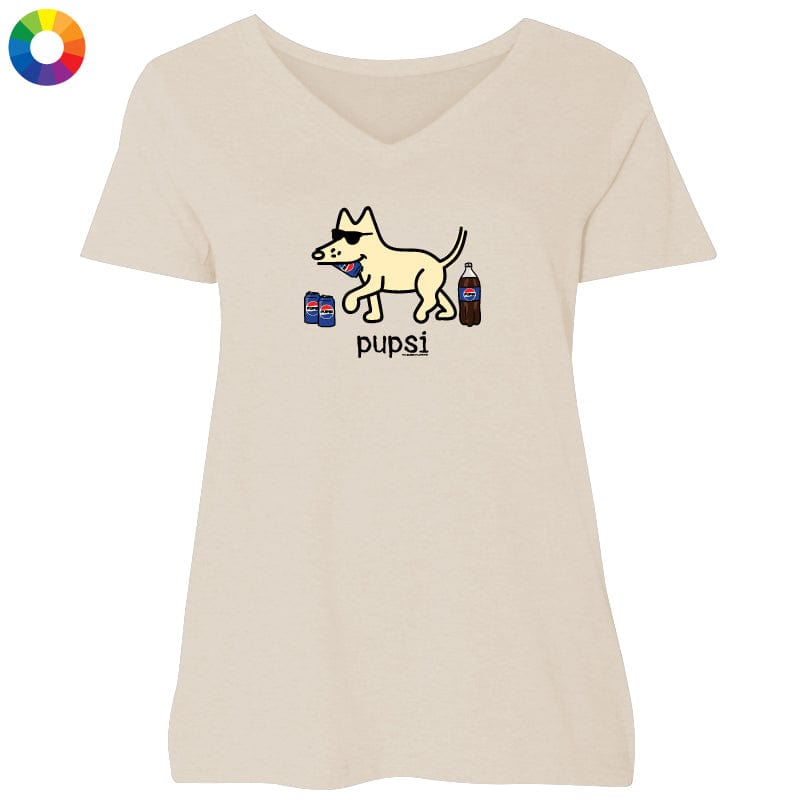 Pupsi - Ladies Curvy V-Neck Tee