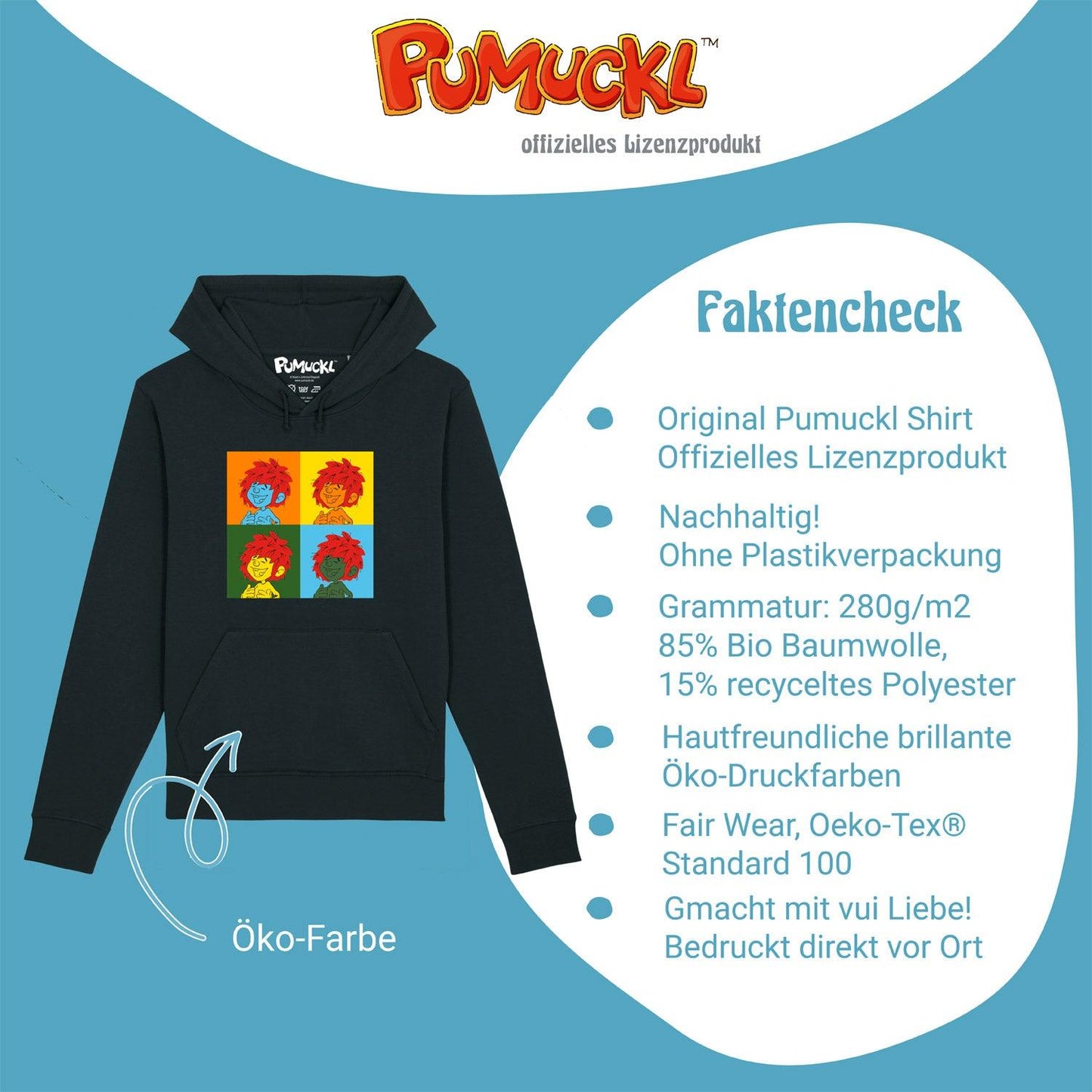 Â®Pumuckl Damen Hoodie "Pop Art"