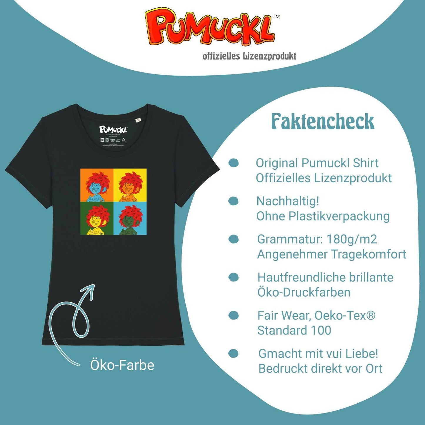 Â®Pumuckl Damen T-Shirt "Pop Art"