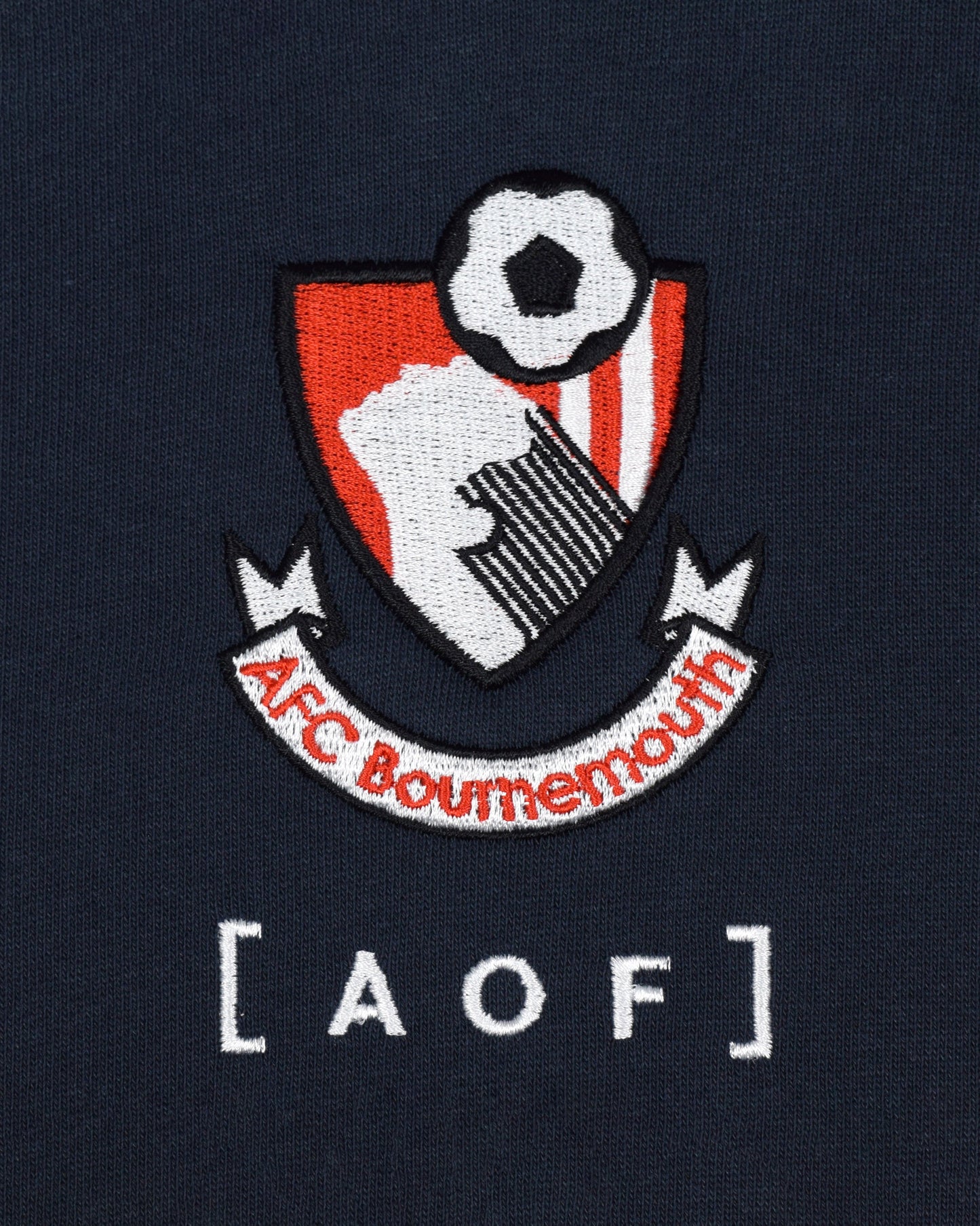 AFC Bournemouth Retro Crest Navy Hoodie