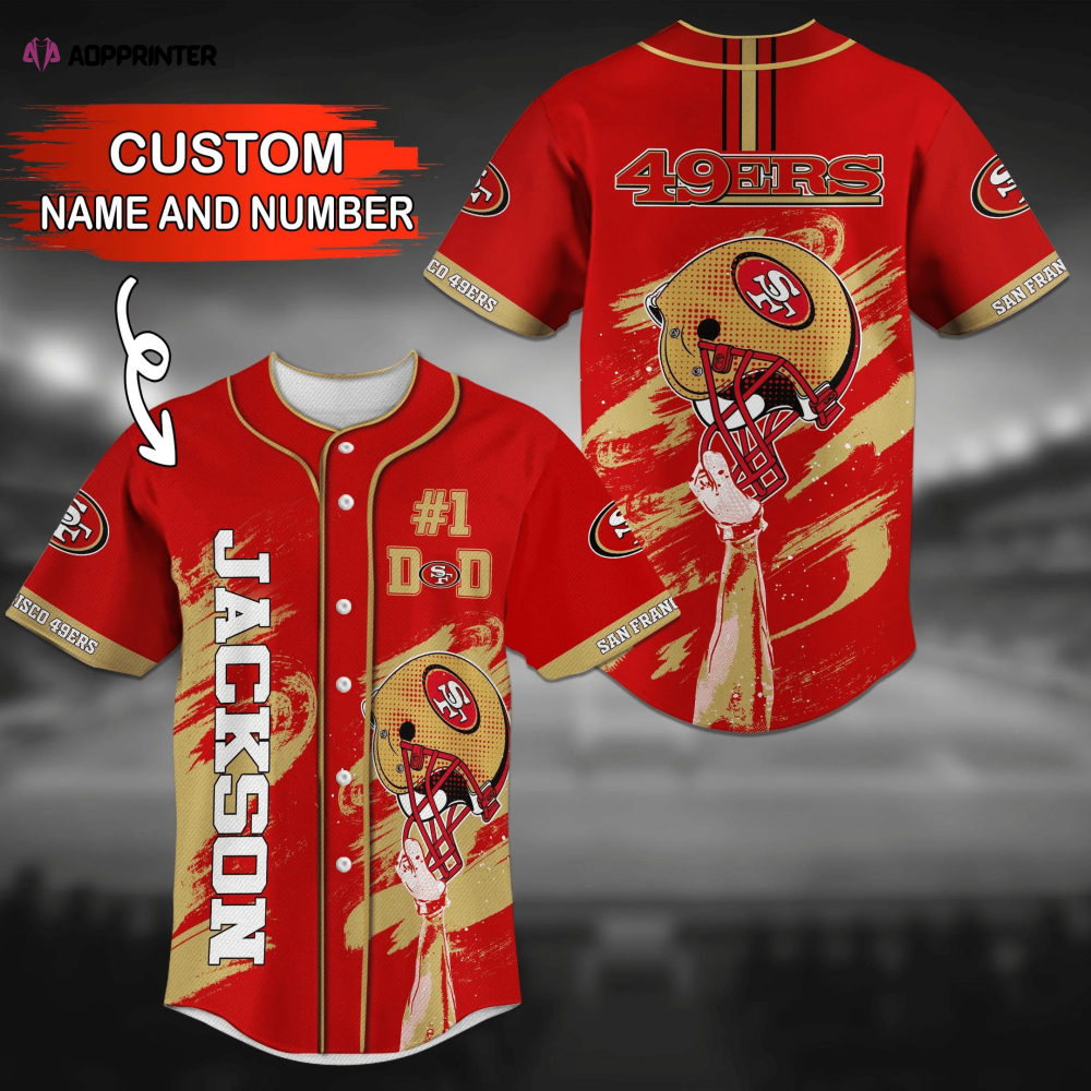 San Francisco 49ers Personalized Baseball Jersey Shirt with Name FVJ - Aopprinter