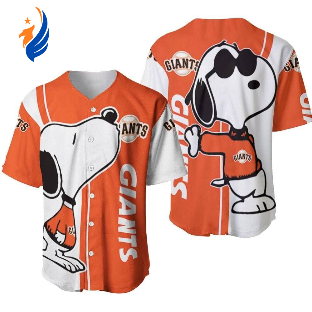 San Francisco Giants snoopy lover Printed Baseball Jersey Gift for Men Dad - Gift for Women Men - Bafud