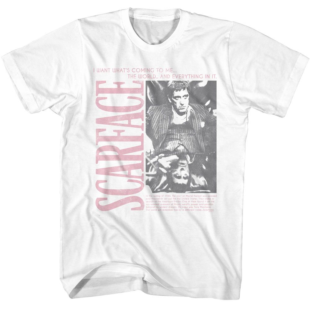 Scarface - BW Photo W Synopsis T-Shirt