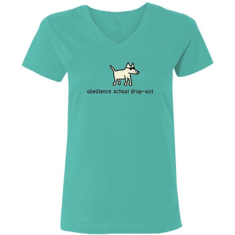 Obedience School Dropout - Ladies T-Shirt V-Neck