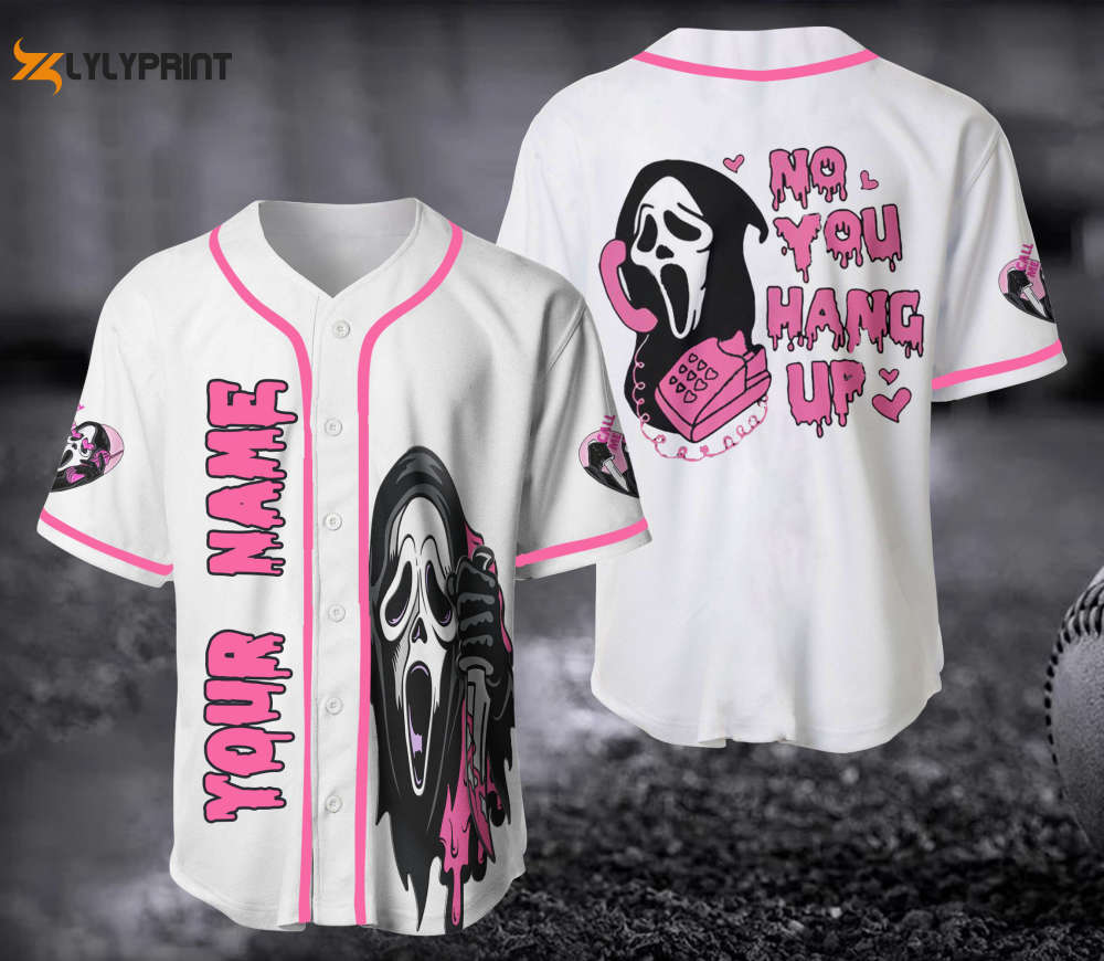 Scream No You Hang Up Horror Ghostface Baseball Jersey Shirt - lylyprint.com