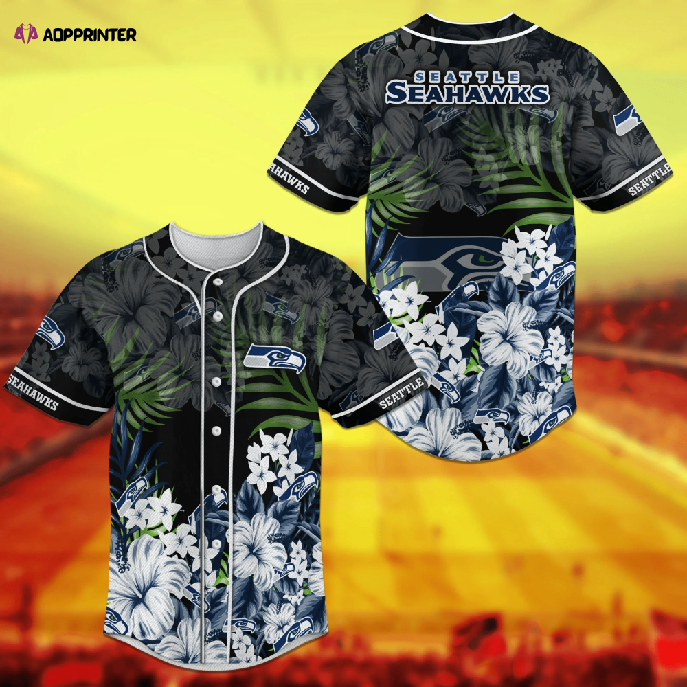 Seattle Seahawks Fan Apparel Baseball Jersey Shirt in Team Colors - Aopprinter