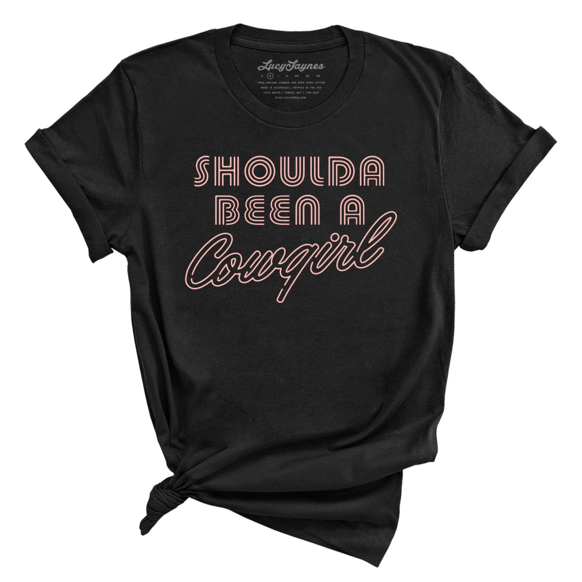 Should of Been a Cowgirl Retro Neon Tee