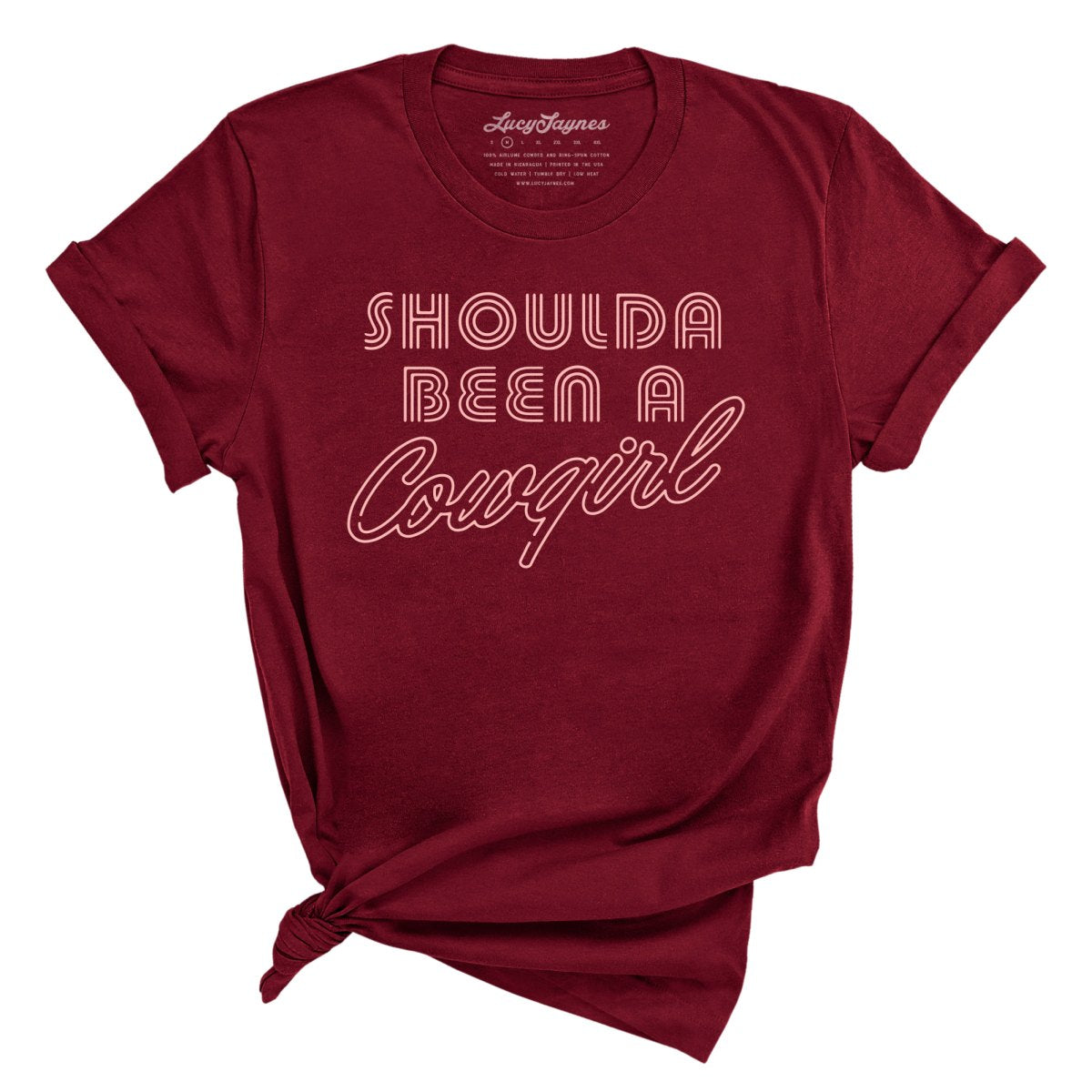 Should of Been a Cowgirl Retro Neon Tee
