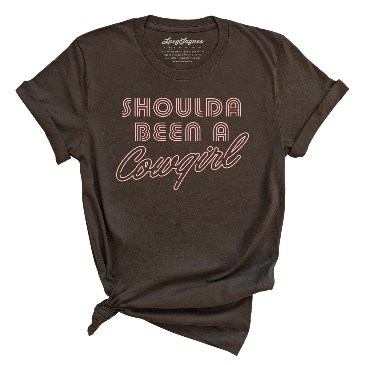 Should of Been a Cowgirl Retro Neon Tee