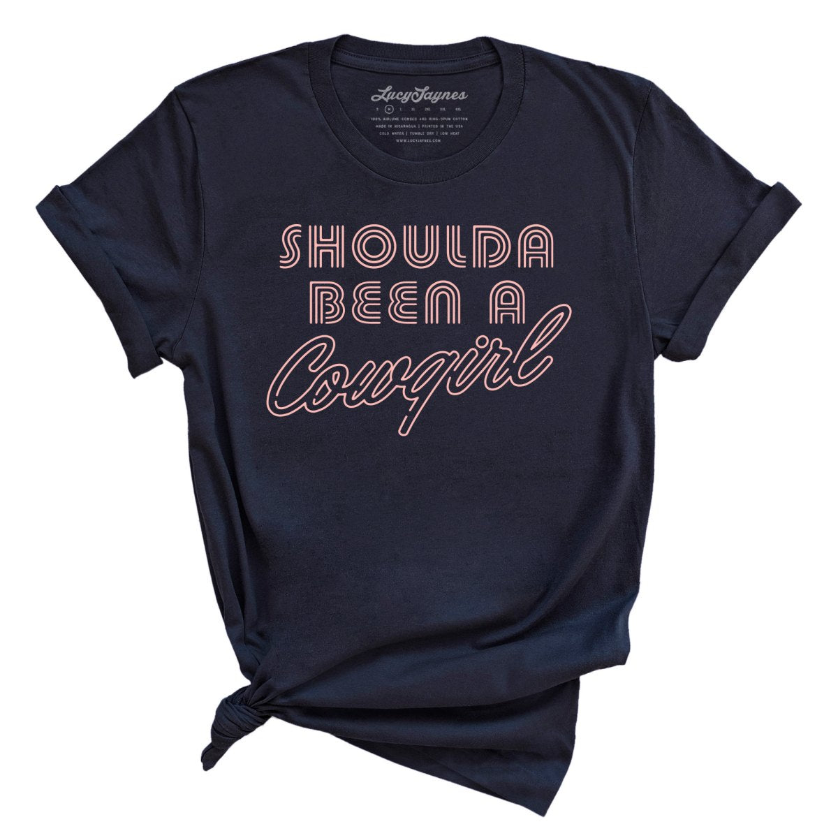 Should of Been a Cowgirl Retro Neon Tee