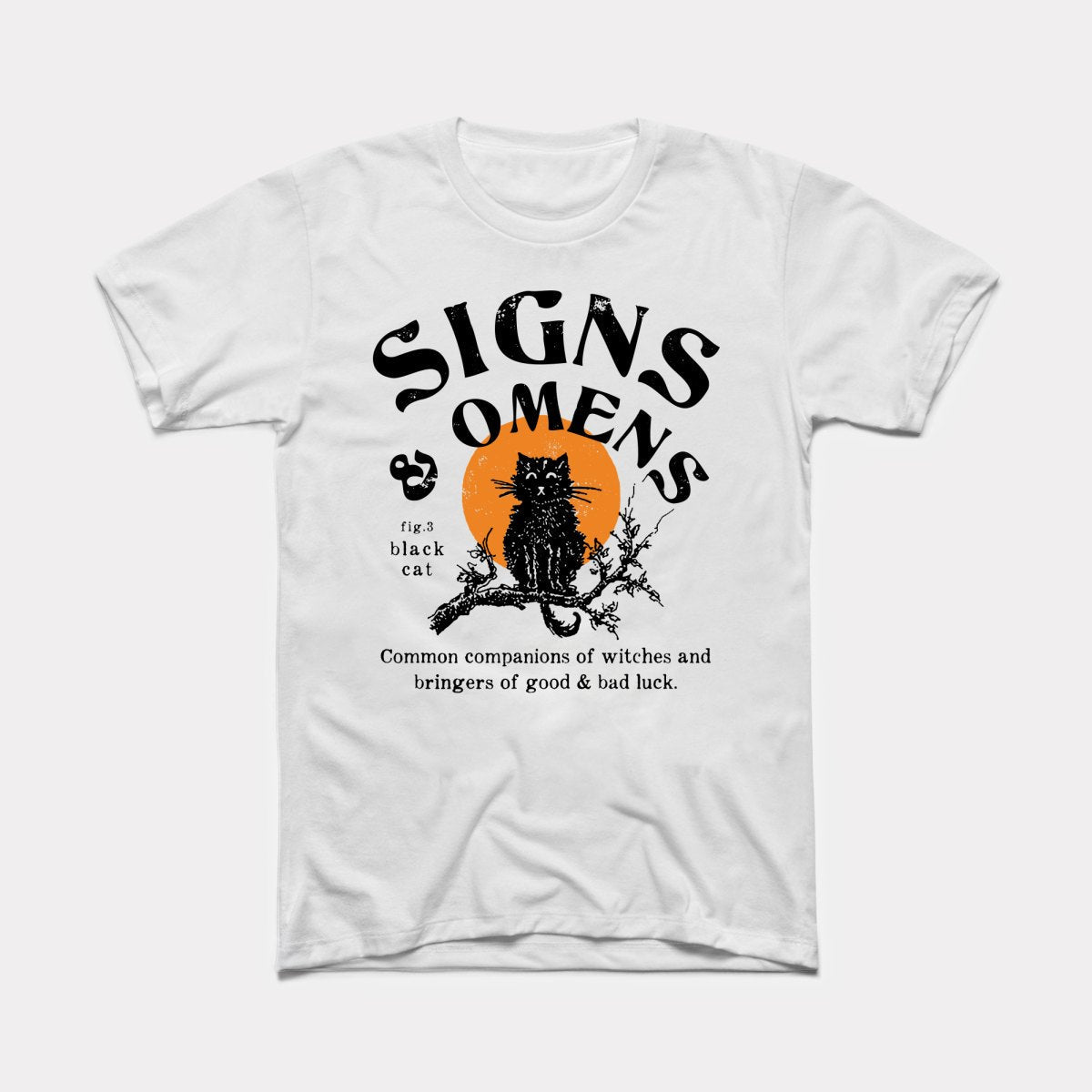 Signs And Omens Black Cat Adult Unisex Tee