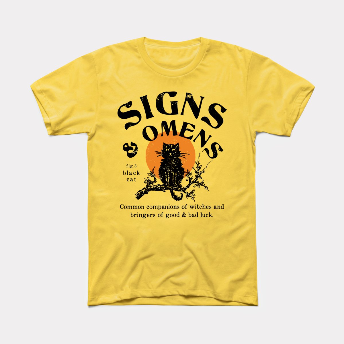 Signs And Omens Black Cat Adult Unisex Tee