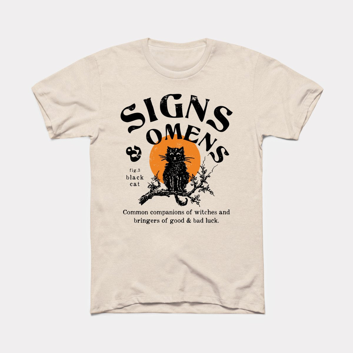Signs And Omens Black Cat Adult Unisex Tee