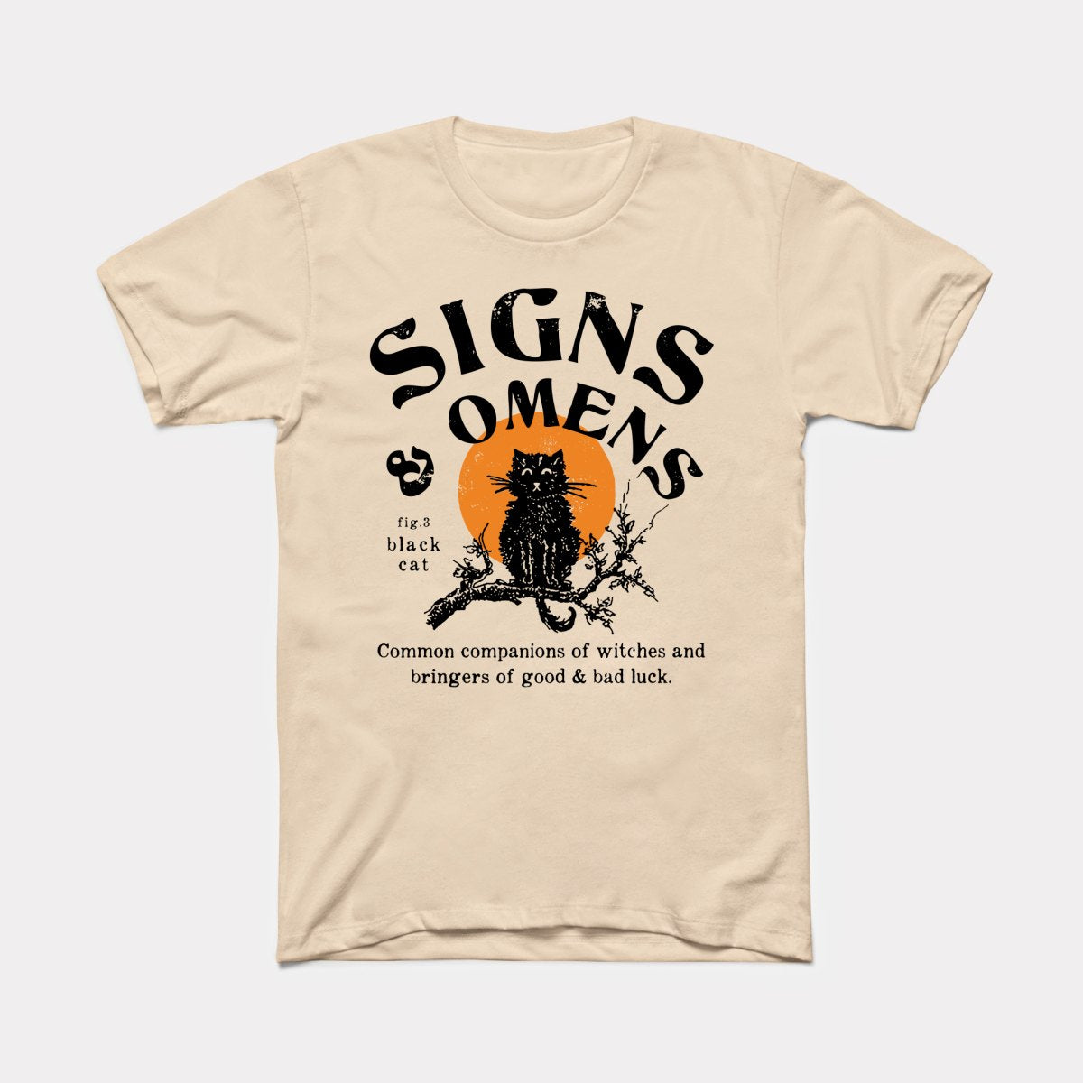 Signs And Omens Black Cat Adult Unisex Tee
