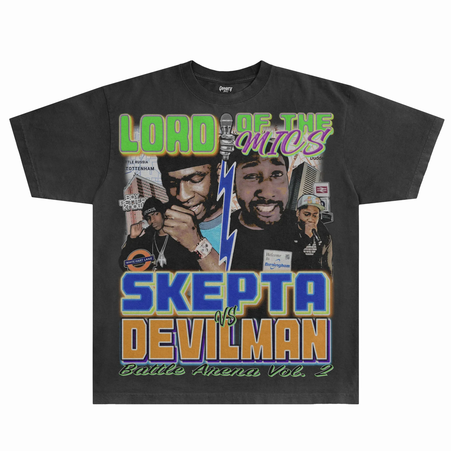 Skepta vs Devilman Lord of the Mics Tee Style001