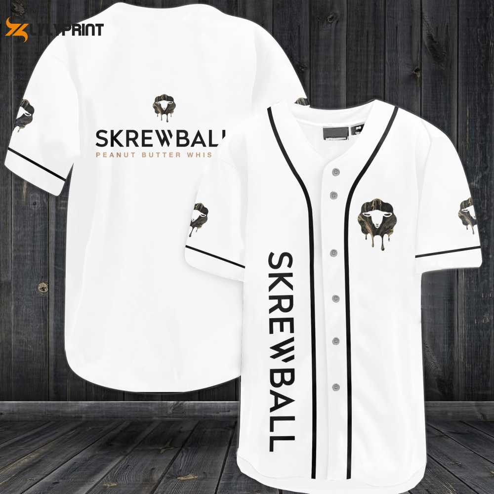 Skrewball Peanut Butter Whiskey Baseball Jersey - Gift for Men Women - lylyprint.com