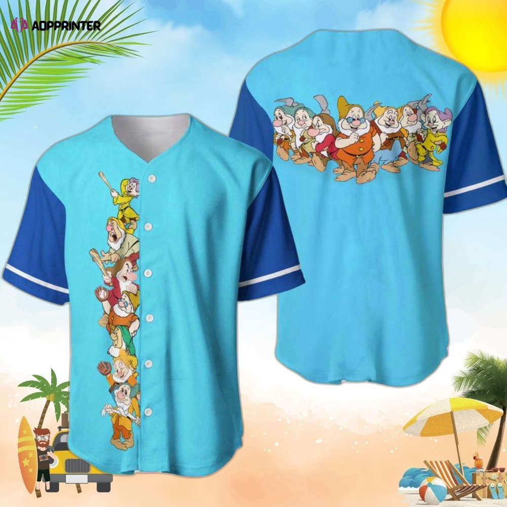 Snow White And Seven Dwarfs Baseball Jersey - Aopprinter
