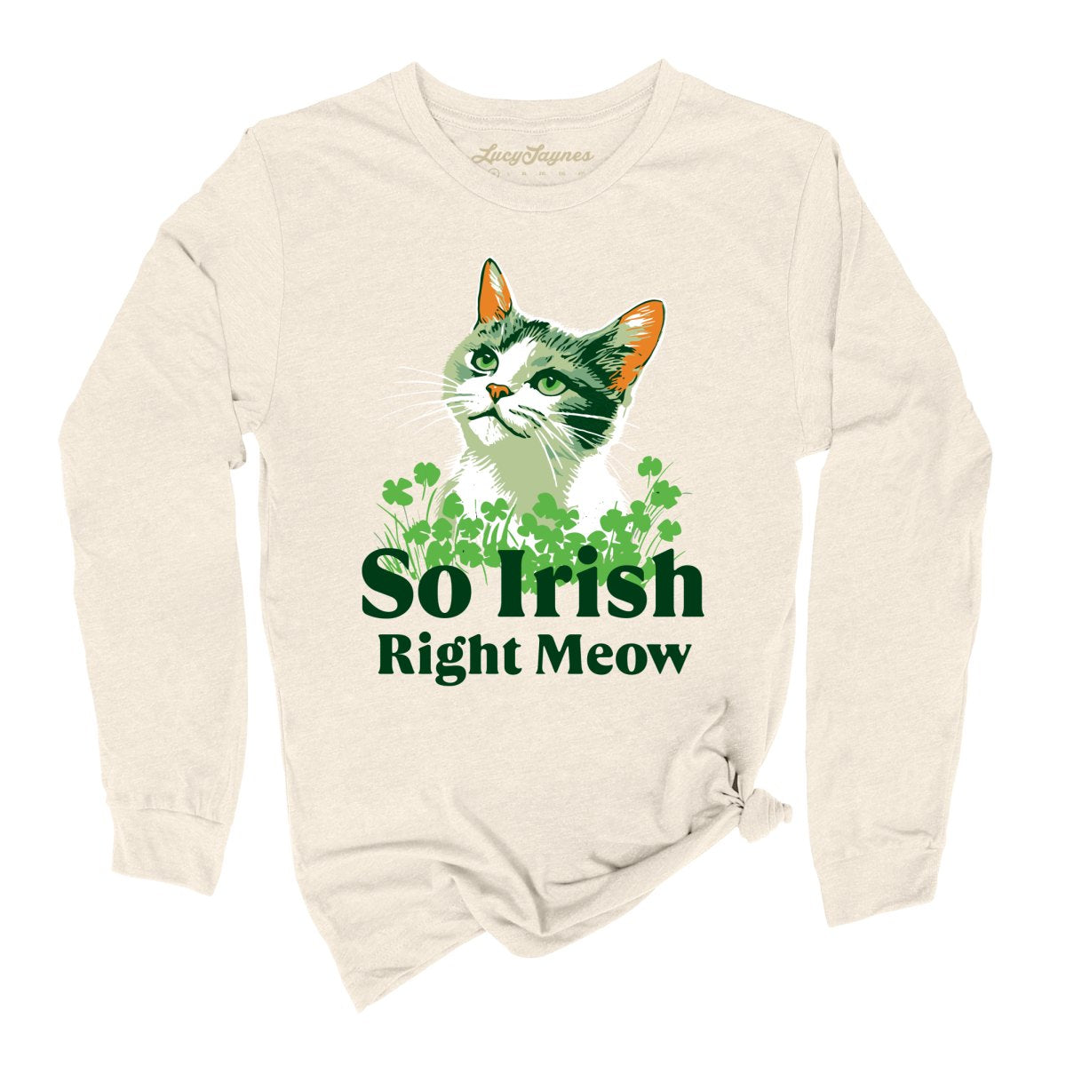 So Irish Right Meow Long Sleeve Tee