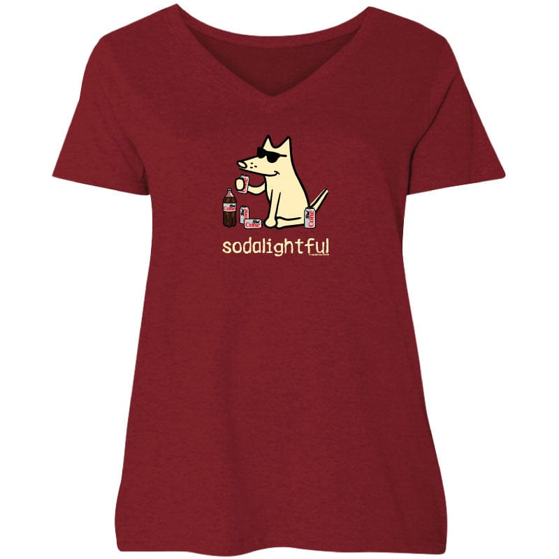 Sodalightful - Ladies Curvy V-Neck Tee