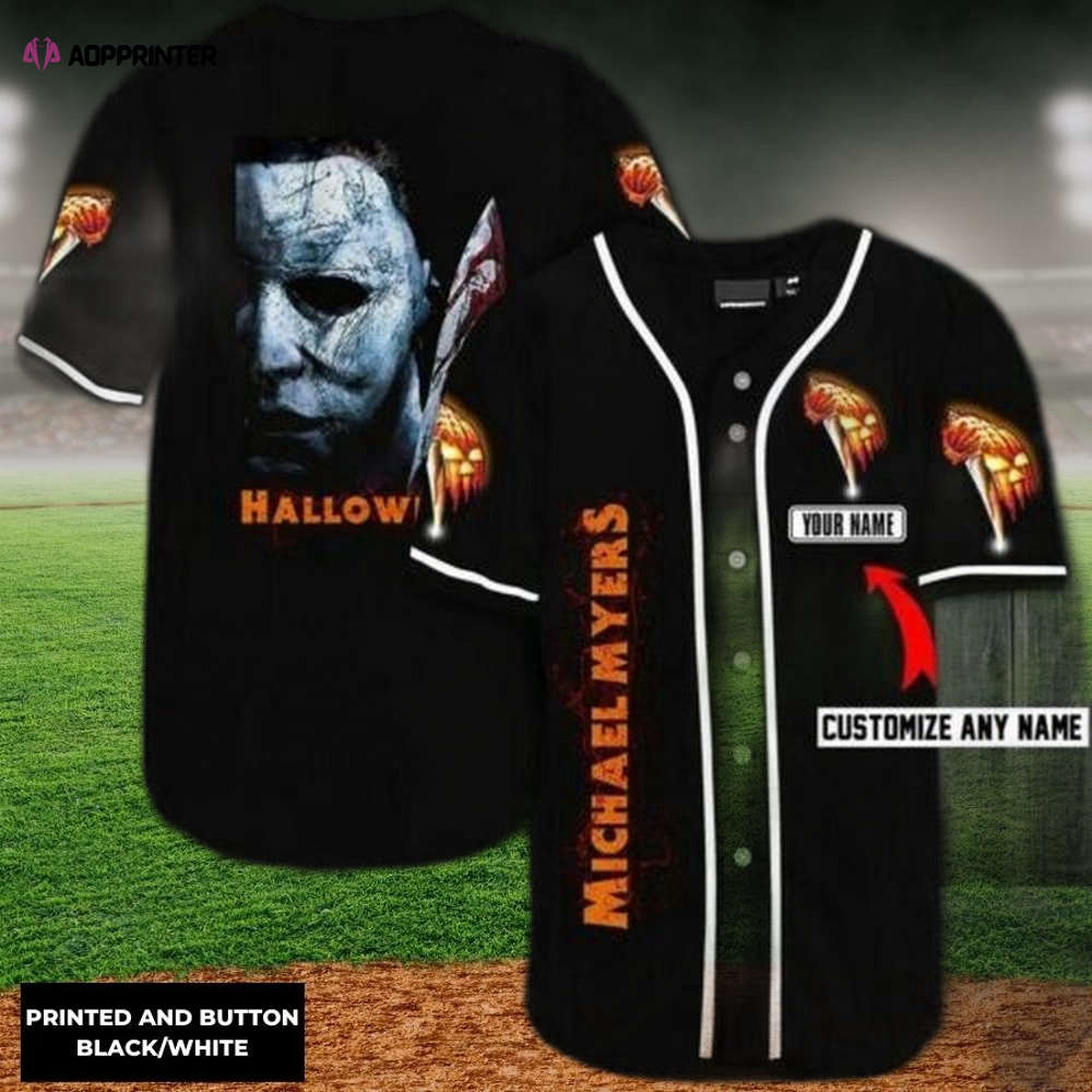 Spooktacular Michael Myers Halloween 3D Baseball Jersey – Personalized for Horror Fanatics - Aopprinter