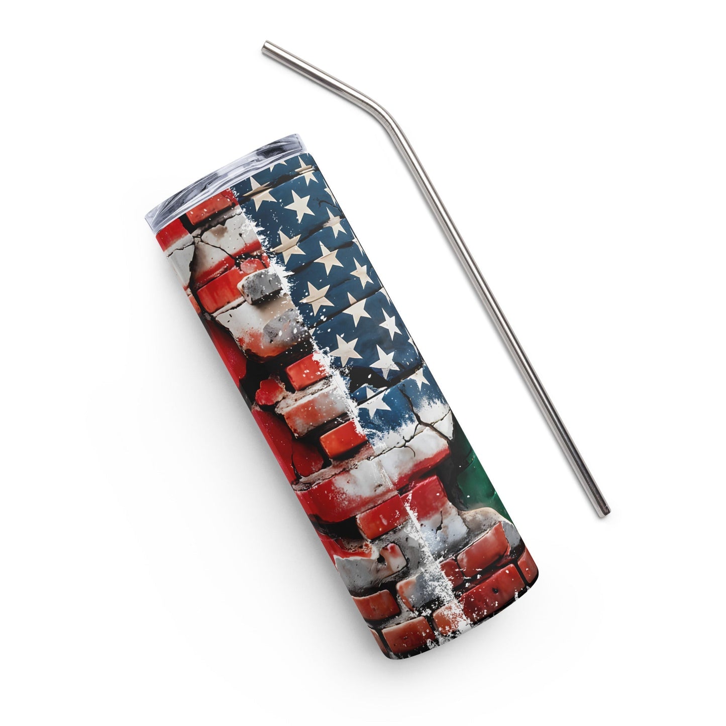 USA Mexico Flag Stainless Steel Tumbler 20oz