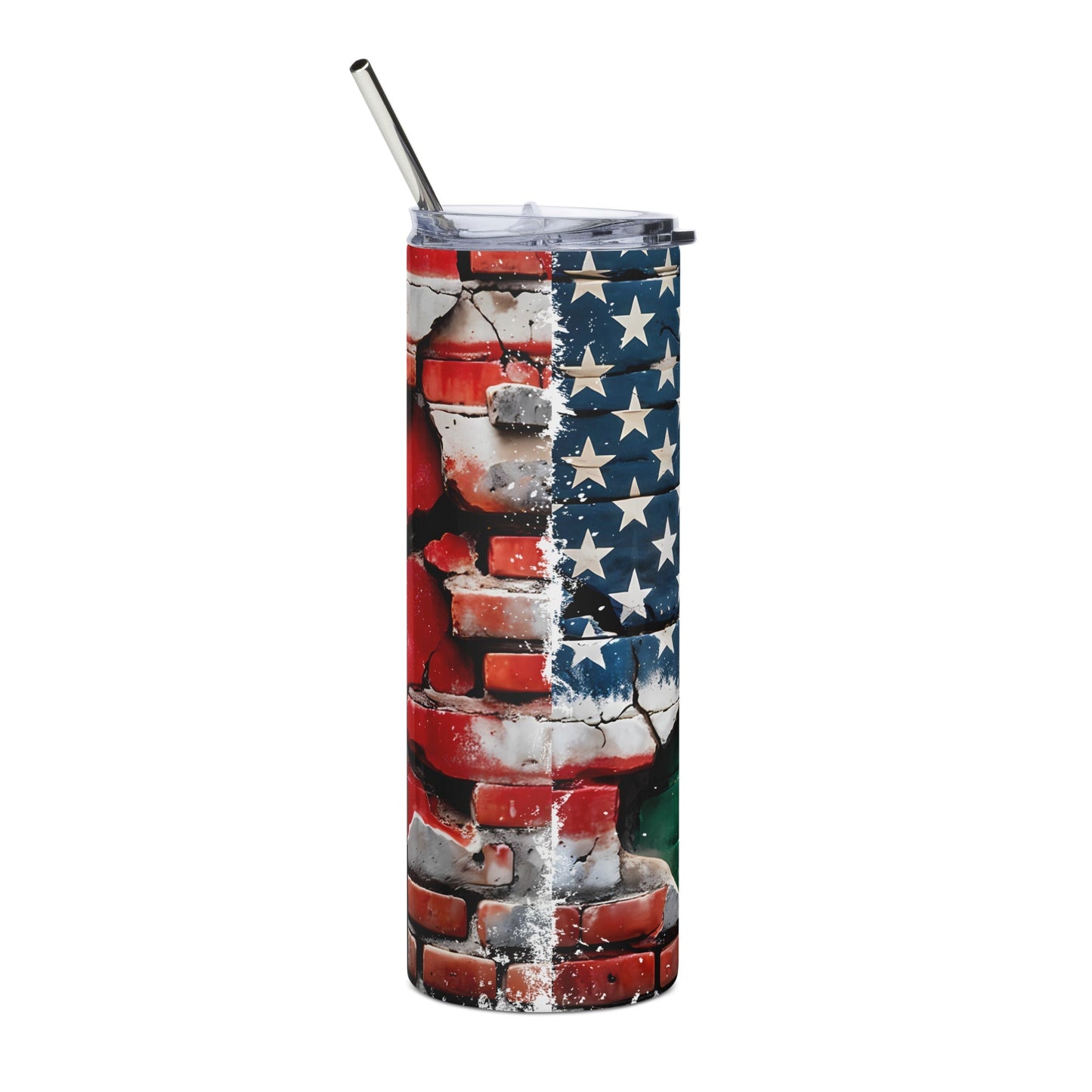 USA Mexico Flag Stainless Steel Tumbler 20oz