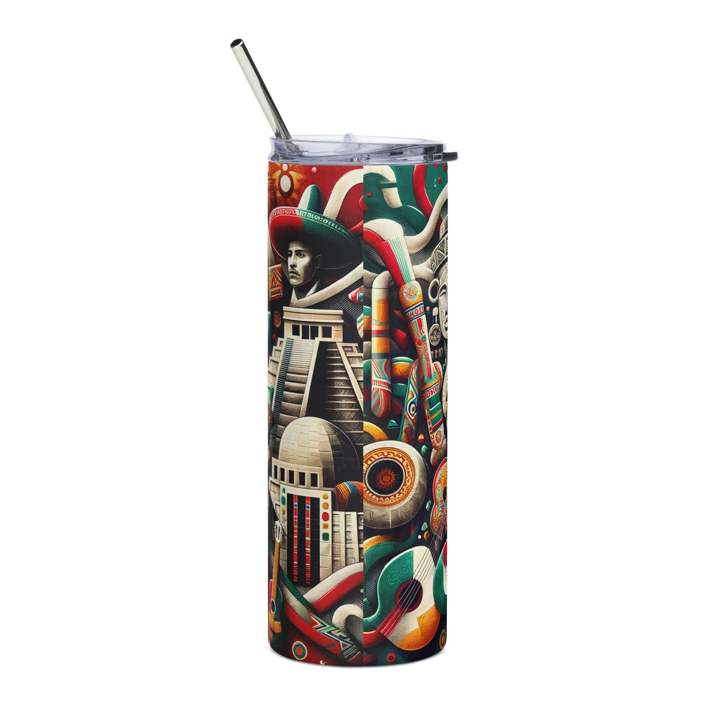 Mexico Abstract Aztec Stainless Steel Tumbler 20oz