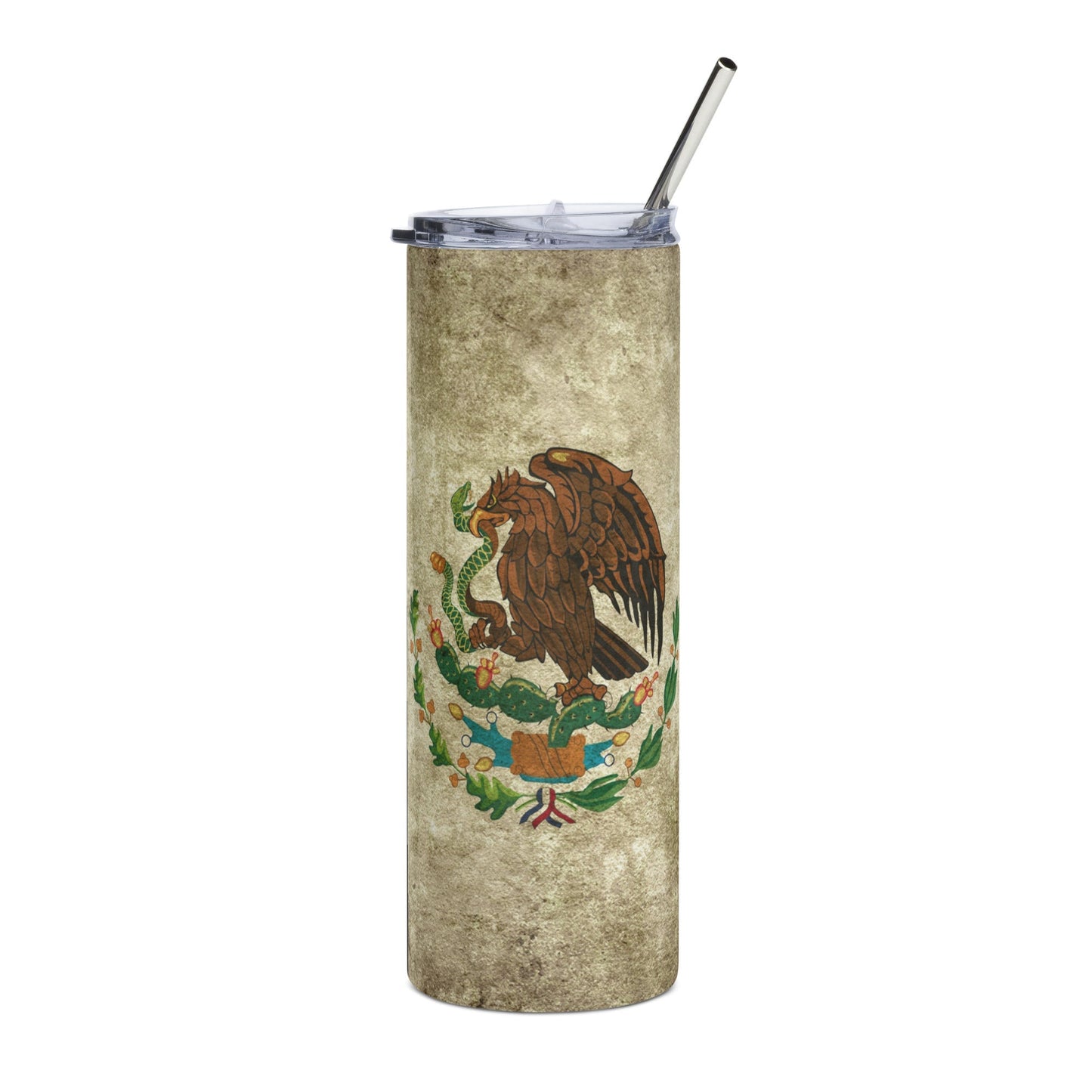 Vintage Mexico Flag Stainless Steel Tumbler 20oz