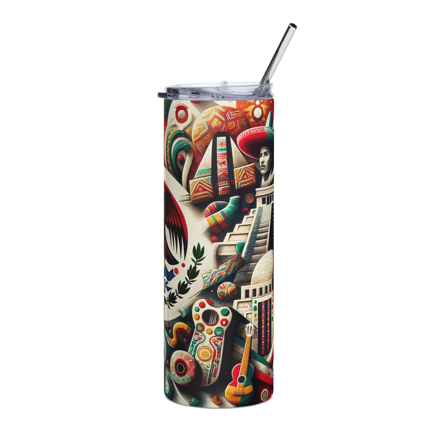 Mexico Abstract Aztec Stainless Steel Tumbler 20oz