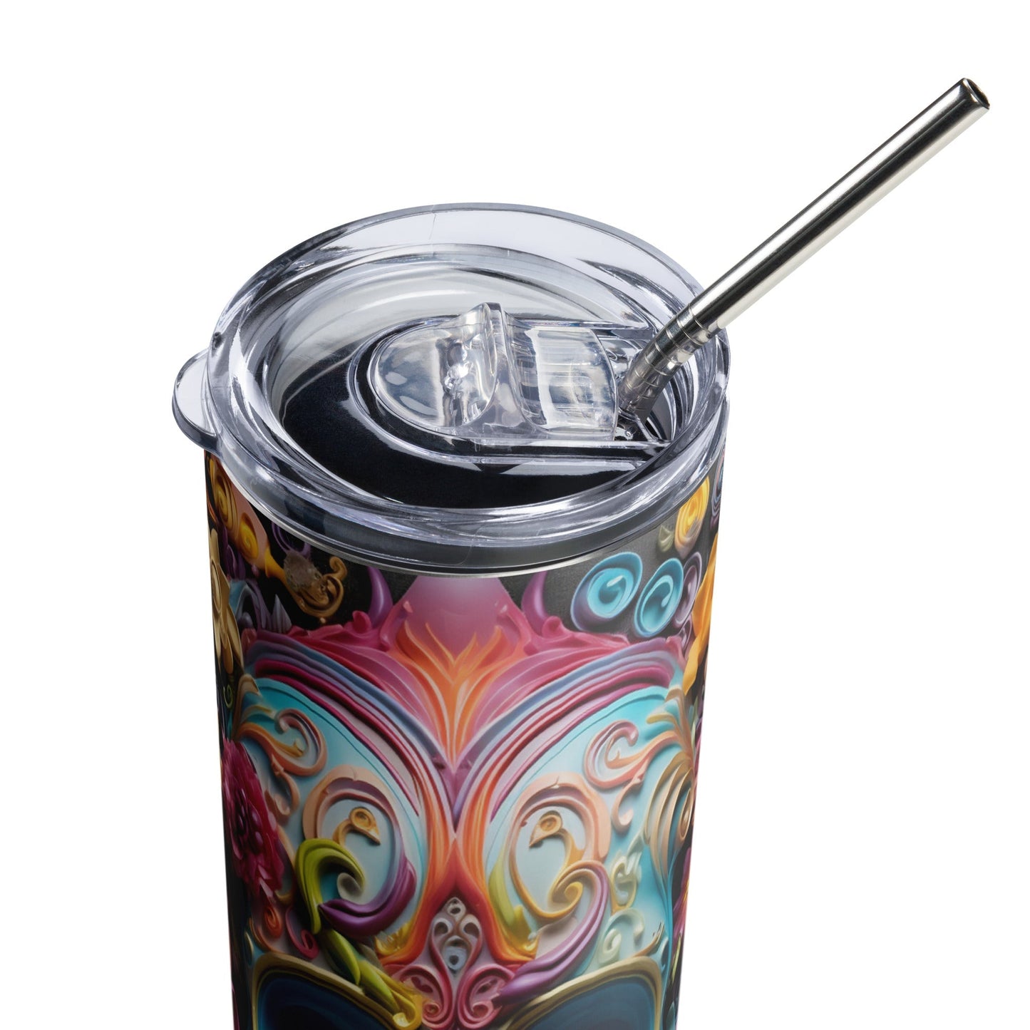 Balloon Mexican Sugar Skull Stainless steel tumbler Style001