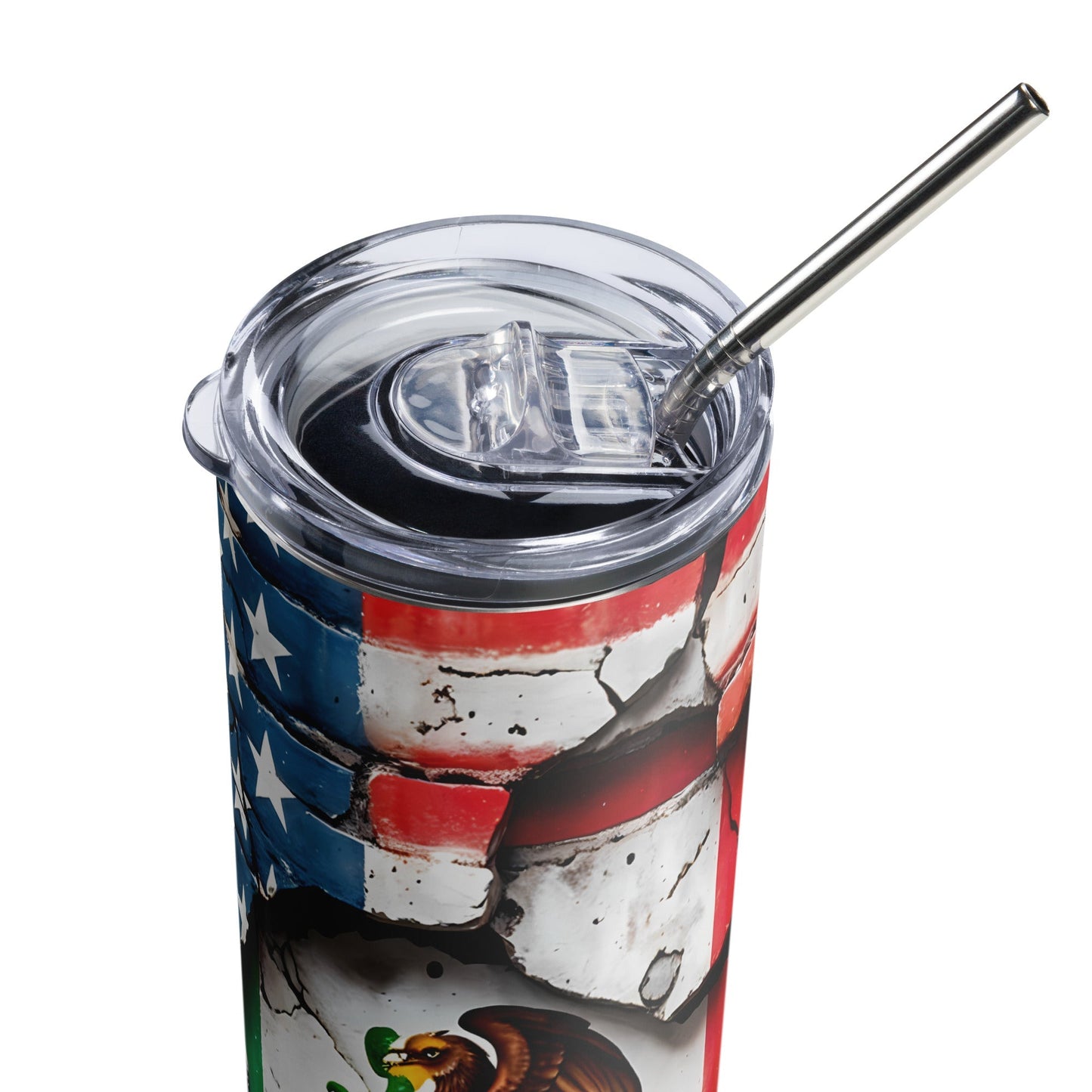USA Mexico Flag Stainless Steel Tumbler 20oz