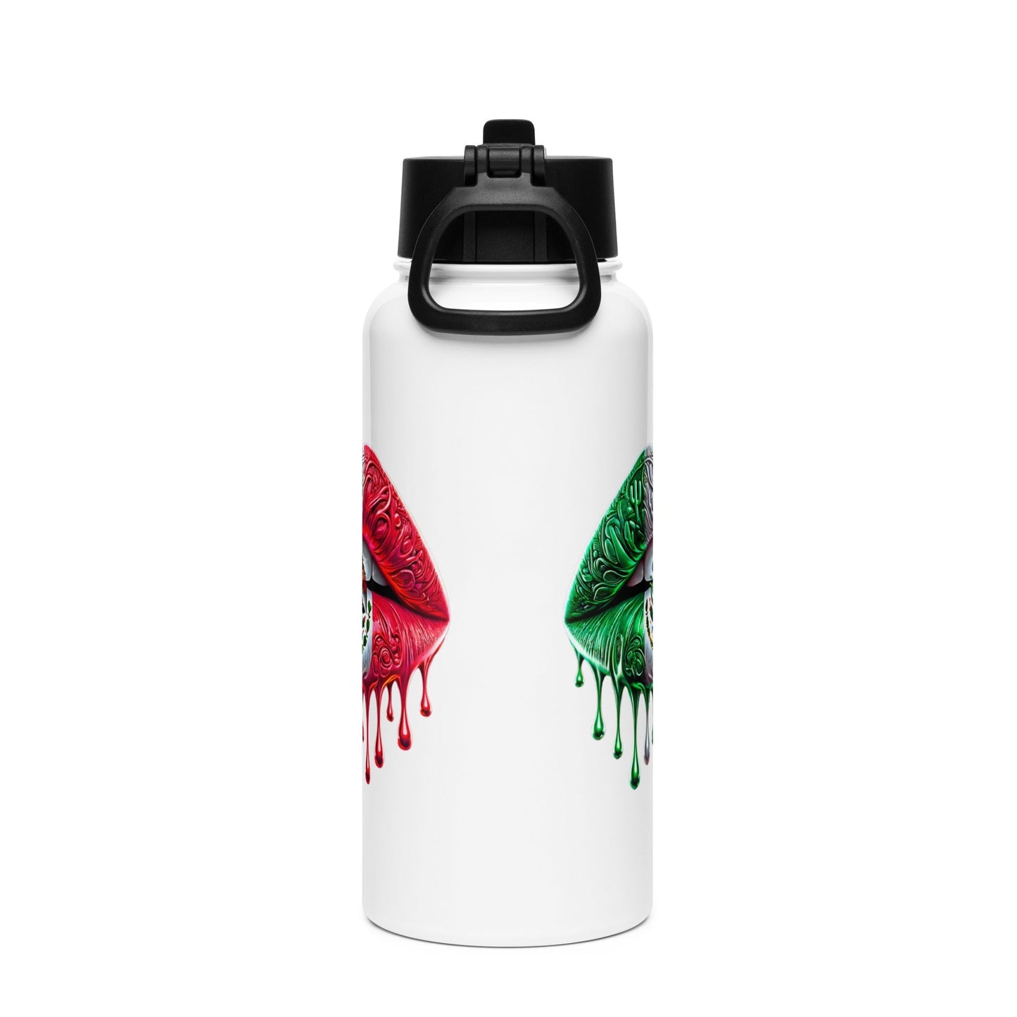 Mexican Heritage Lips Stainless Steel Water Bottle 32oz