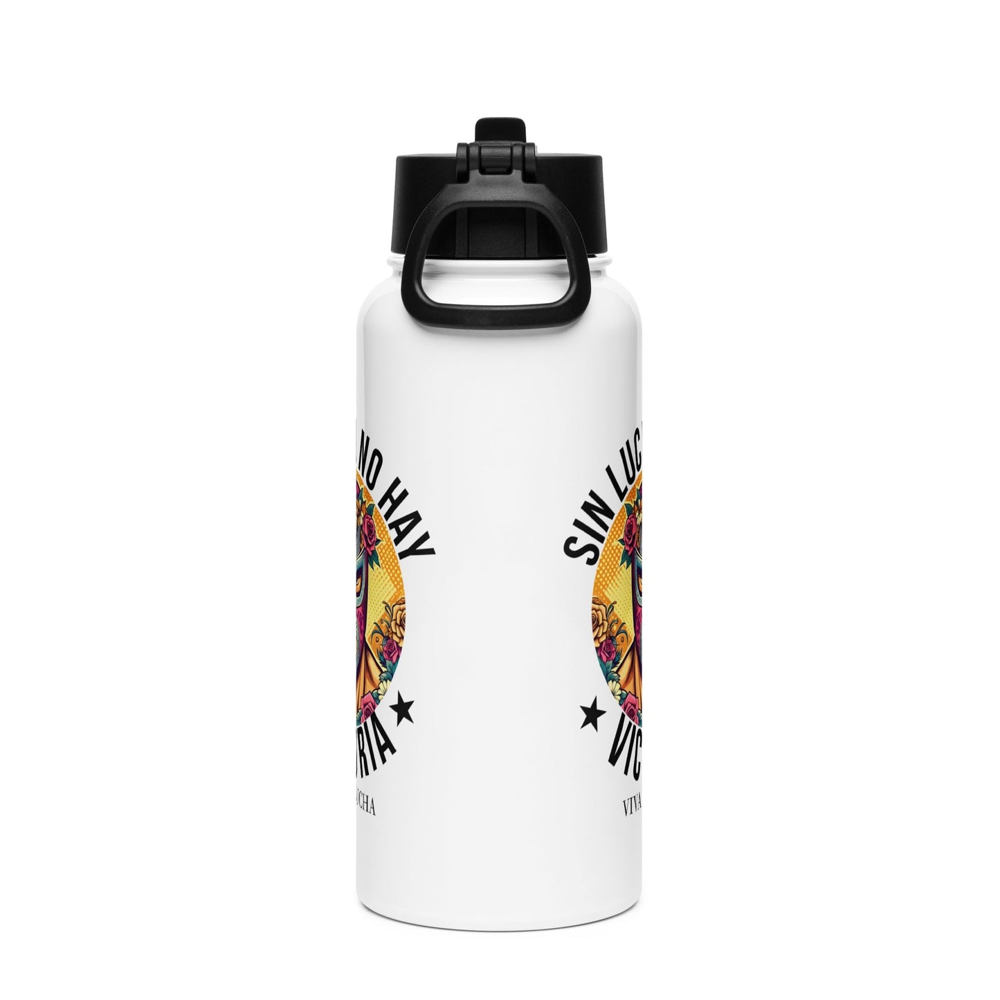 Sin Lucha No Hay Victoria Viva La Lucha Stainless Steel Water Bottle 32oz