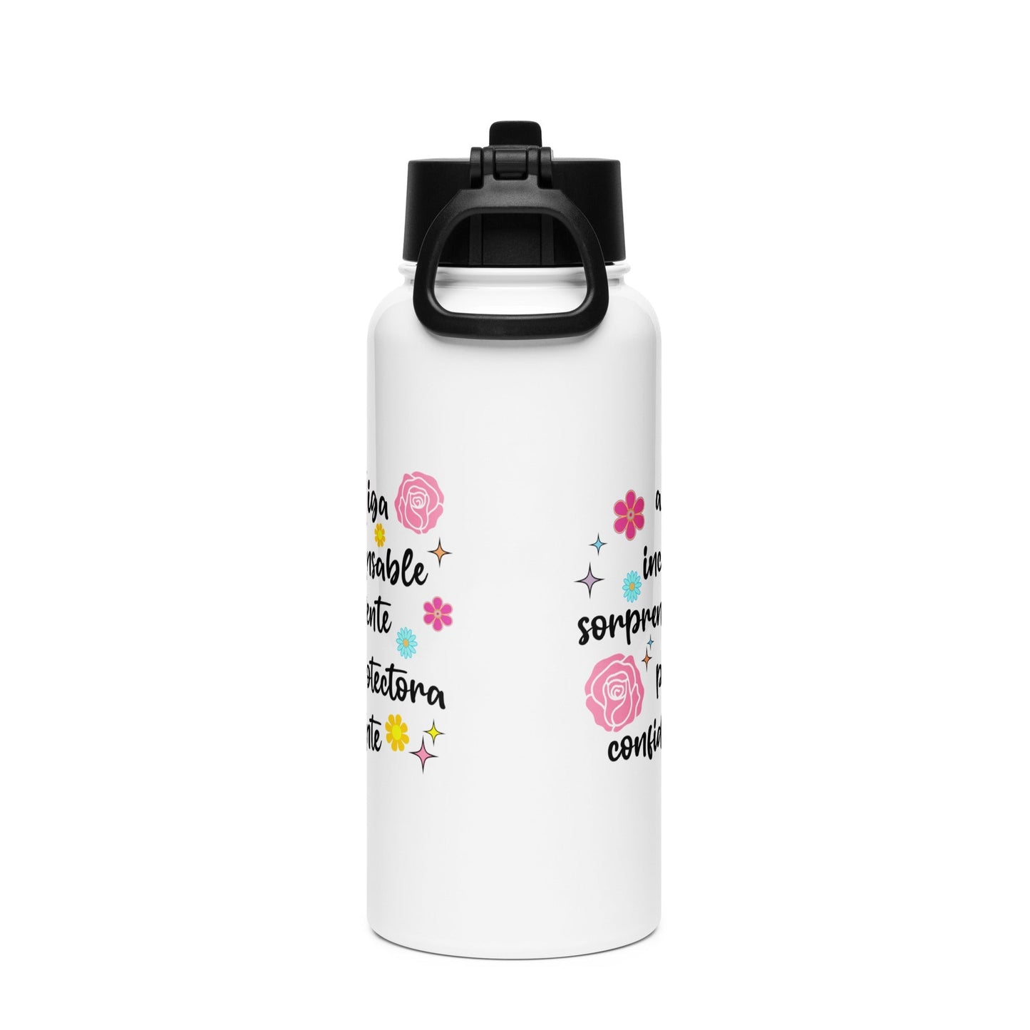 Madre Definition Stainless steel water bottle with a straw lid