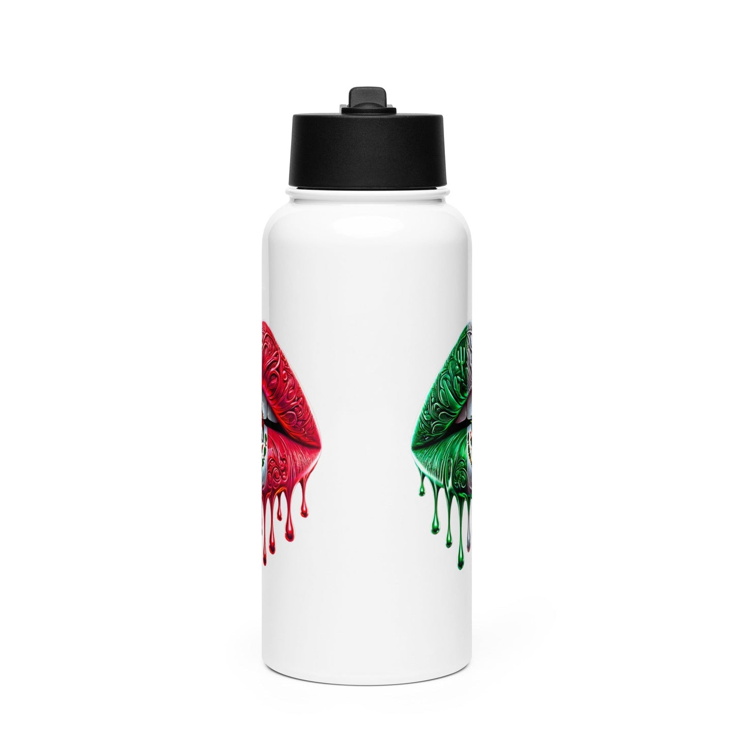 Mexican Heritage Lips Stainless Steel Water Bottle 32oz