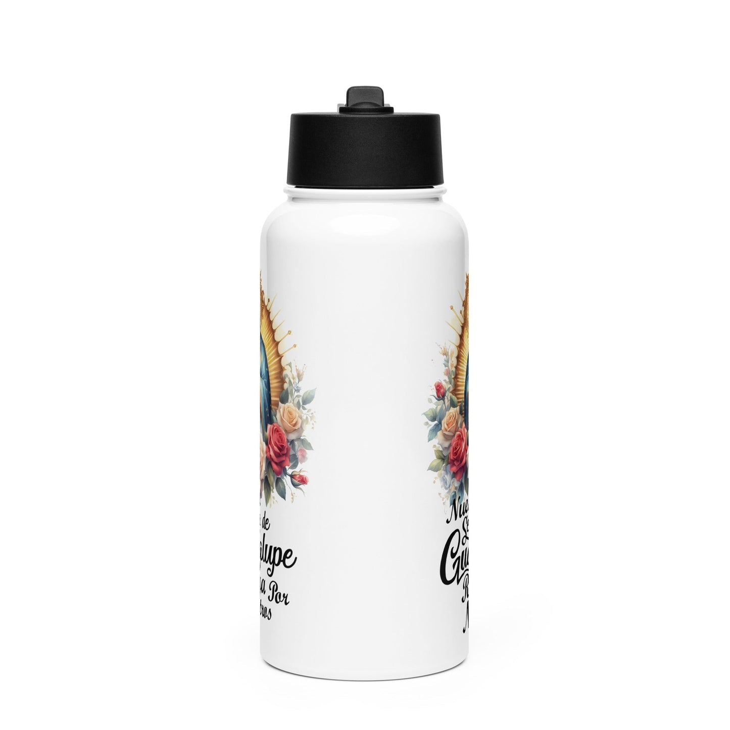 Nuestra Senora de Guadalupe Ruega por Nosotros Steel Water Bottle 32oz