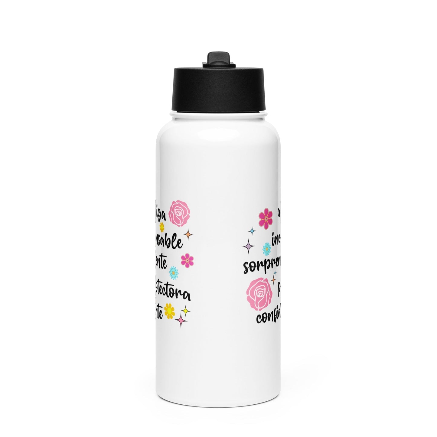 Madre Definition Stainless steel water bottle with a straw lid