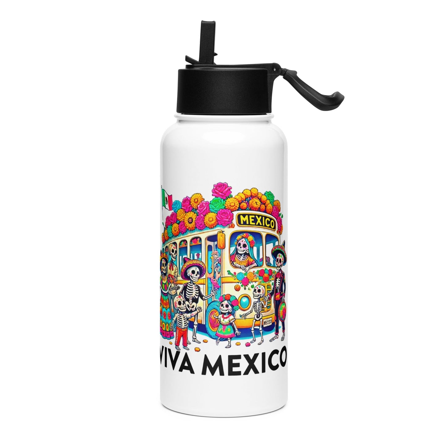 Viva Mexico Stainless Steel Water Bottle 32oz